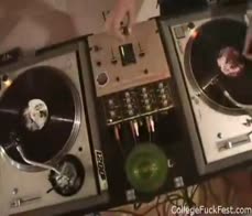 College threesome teen getting pussy fucked