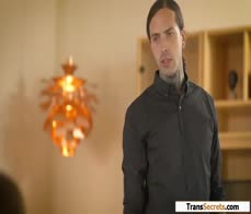 Tall small tit tgirl mistress Ava Holt rimmed and barebacked