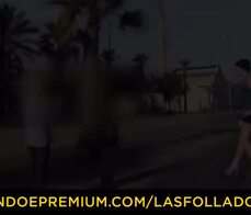 LAS FOLLADORAS - Amateur dude gets picked up and fucked by hot blonde Spanish pornstar