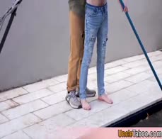 Cute Dakota just cant resist the sexy garderner so its time to do something nasty