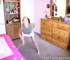 Horny solo petite teen dances and teases
