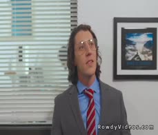 Gay coworkers suck and anal fuck in the office