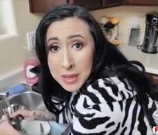 Doing dishes with stepmom means a quick blowjob