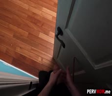 Stepson catches his MILF stepmom Skylar Snow masturbating with a dildo