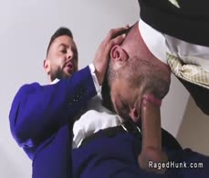 Total strangers anal fuck in suits in hotel room