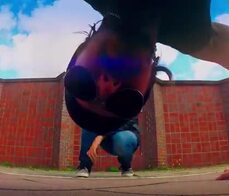 BUMS BUS - Petite blondie Lia Louise enjoys backseat fuck and facial