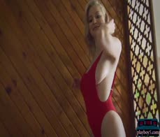 Teen big natural tits model Blake Blossom striptease for Playboy