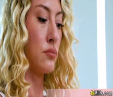 Busty blonde housewife decided to achieve her taboo fuck dream