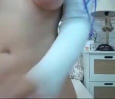 Pale girl shows off her body