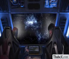 Space TS barebacked by her mate in the spaceship