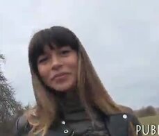 Hot Eurobabe banged by stranger for cash