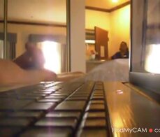 Maid come in for the quick cum show