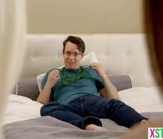 St Patricks Day 3some with teen stepsis and her friend