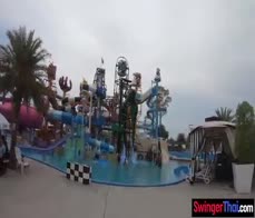 Water park fun with big ass Asian girlfriend who had sex with him at home
