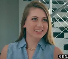 Busty teen tentant air blow and bang with the owner