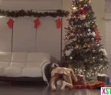 Tiny Asian stepsis wanted a dick in a box for Christmas