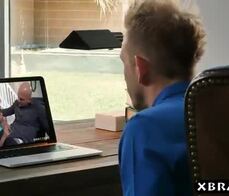 Stepdaughter teen loves everything about watching porn