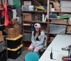 Cutie shoplifter teen gets punish fucked by the officer