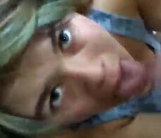 Green haired babe cummed on face - pov