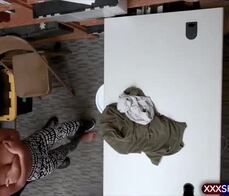 Ebony teen caught shoplifting and fucked