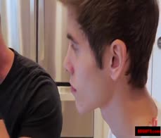 BIG blonde TS Aubrey Kate dominates skinny twink Levi Rhodes