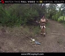 VRCosplayX Outdoor Threesome With Ahri And Nidalee