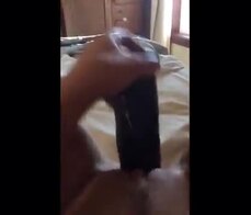 Girl’s masturbation with her new dildo