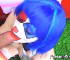 The clown is smiling because she´s being fucked
